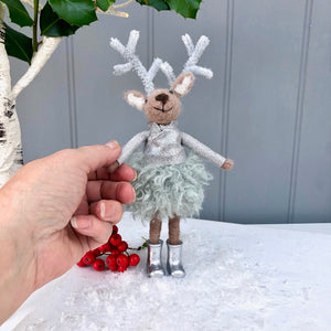 Christmas Reindeer In Space Boots
