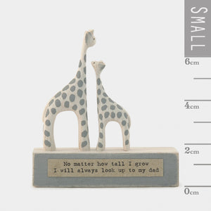 Handmade Wooden Giraffe Keepsake-No Matter How