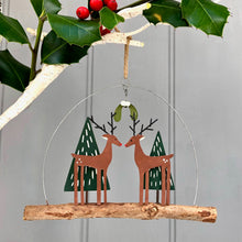 Pair Of Reindeer Hanging Decoration