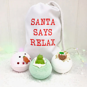 Santa Says Relax Christmas Bath Bombs