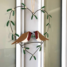 Handmade Metal Heart Robin Wreath