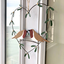 Handmade Metal Heart Robin Wreath