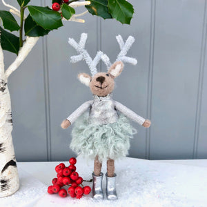 Christmas Reindeer In Space Boots