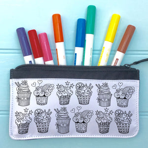 Cupcakes Pencil Case To Colour In