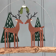 Pair Of Reindeer Hanging Decoration
