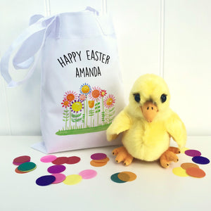 Personalised Easter Bag With Fluffy Chick