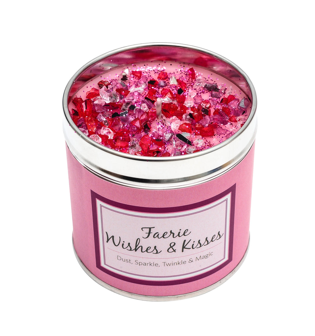 Tin Candle With Sparkle Fairy Kisses And Wishes