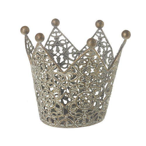 Metal Crown Candle Holder