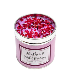 Tin Candle With Sparkle Heather And Wild Berries