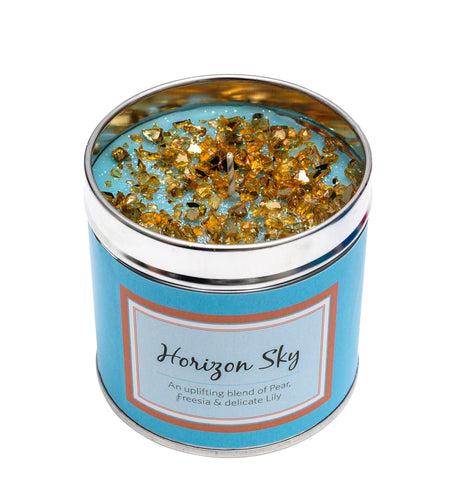 Tin Candle With Gold Sparkle