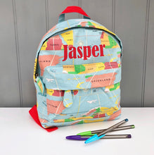 Personalised Kids Map Backpack