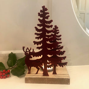 Red Stag T Light Holder