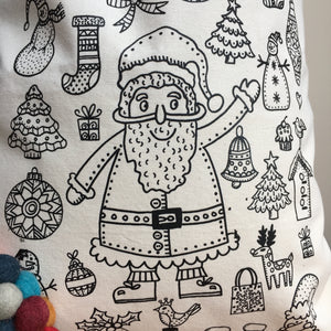 Colour in Personalised Christmas Sack