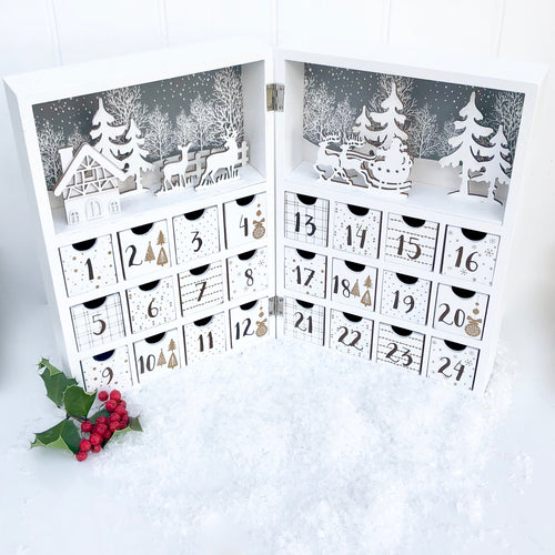 White Wooden Advent Calendar