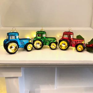 Hanging Christmas Tractor Decoration