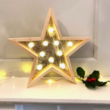 Large Light Up Wooden Star