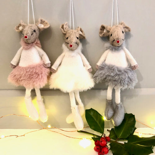Felt Mouse Hanging Decoration