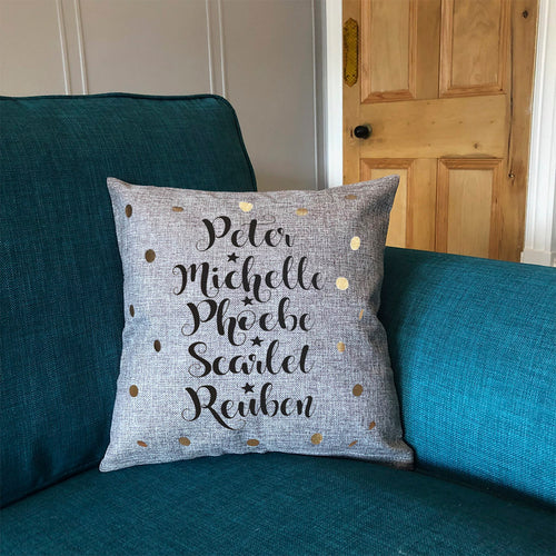 Cushion With Family Names