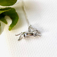 Sterling Silver Leaping Hare Necklace