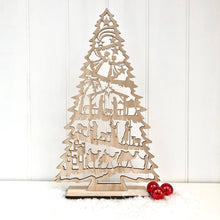 Christmas Nativity Wooden Tree