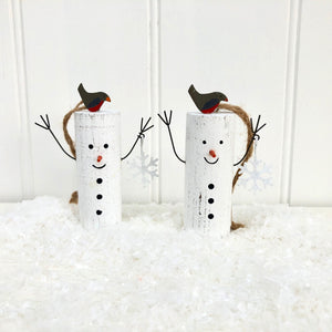 Wooden Snowman Hanging Decoration