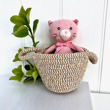 Personalised Linen Cat In Basket