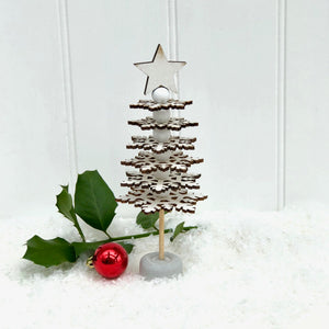 Small Wooden Snowflake Tree