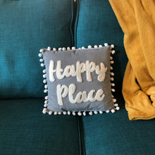 Happy Place Velvet Cushion
