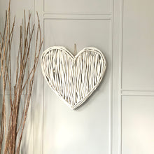 Large White Willow Heart