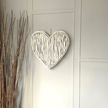 Large White Willow Heart