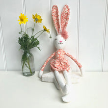 Personalised Linen Hare in Orange Dress