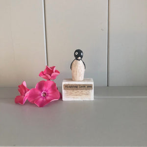 Handmade Wooden Penguin Keepsake