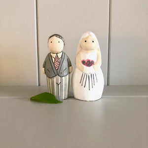 Wooden Handmade Wedding Bride and Groom