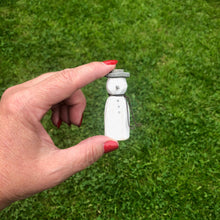 Wooden Christmas Snowman Family