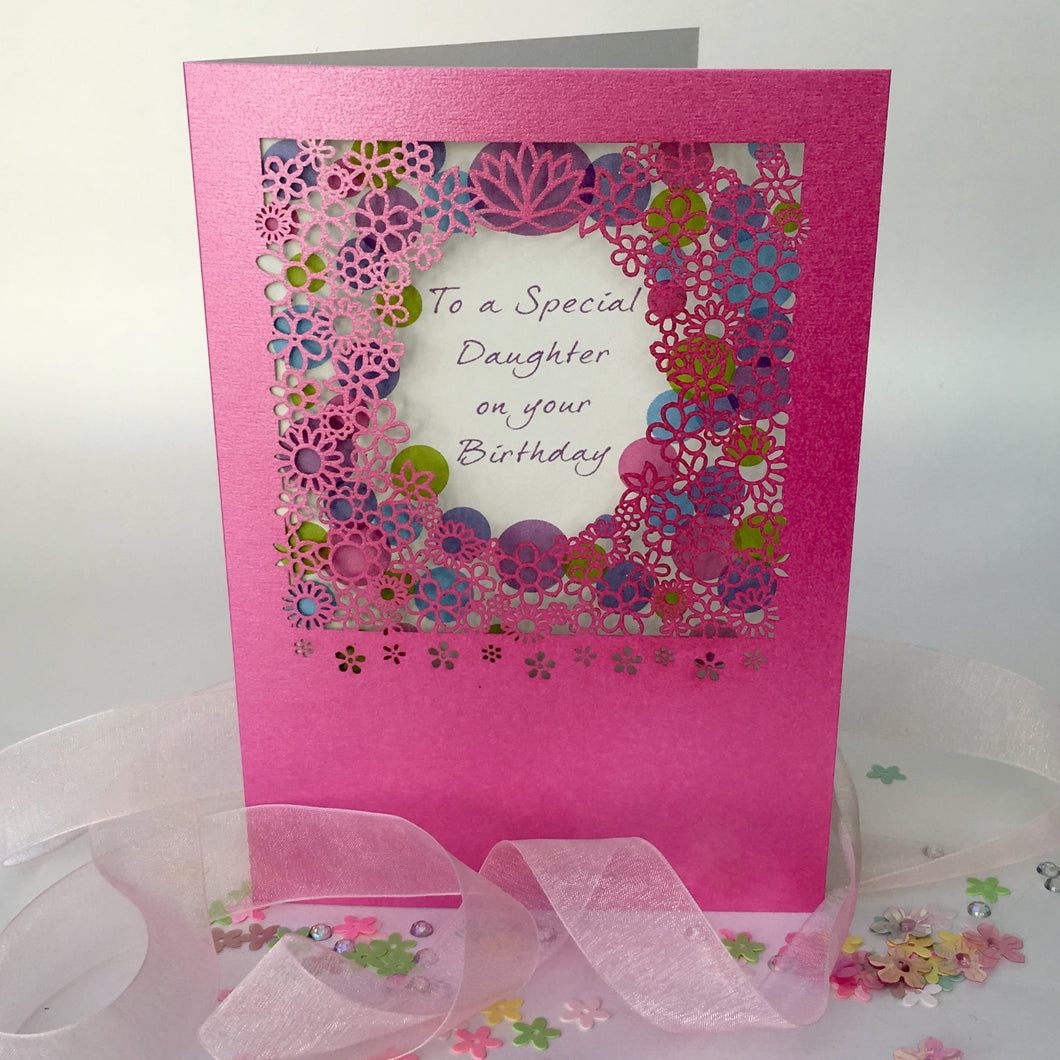 Delicate Cut Card Happy Birthday Special Daughter