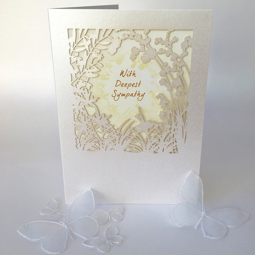 Delicate Cut Card With Deepest Sympathy