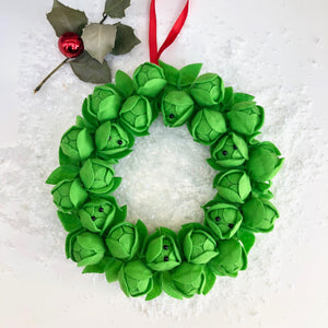 Christmas Felt Sprout Wreath