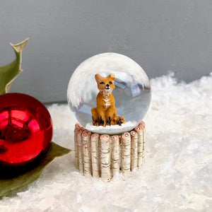 Christmas Little Fox Snow Globe