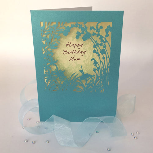 Delicate Cut Card Happy Birthday Mum (3572)