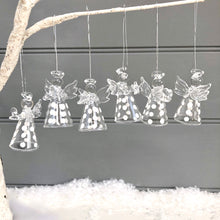 Christmas Polka Dot Glass Angel Set