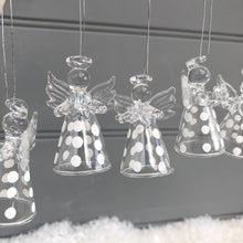 Christmas Polka Dot Glass Angel Set