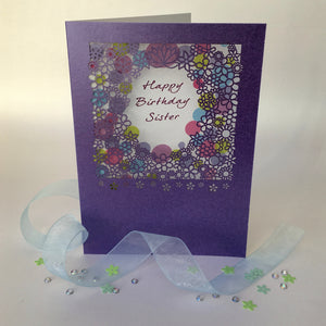 Delicate Cut Baby Blue Card