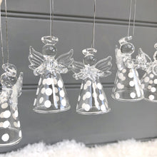 Christmas Polka Dot Glass Angel Set