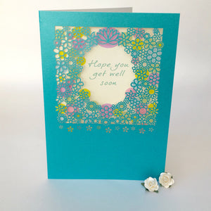 Delicate Cut Card Get Well Soon (3629)