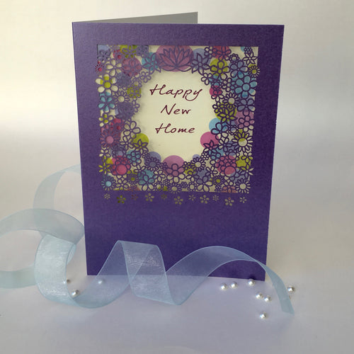 Delicate Cut Happy New Home Card