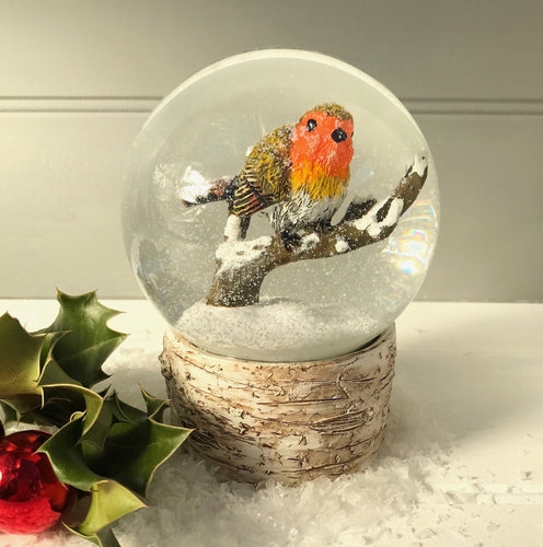 Christmas Robin Snow Globe