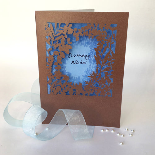 Delicate Cut Card Birthday Wishes (3577)