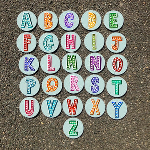 Multicoloured Alphabet Letter Coaster
