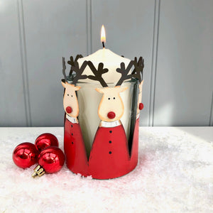 Christmas Rudolf Candle Holder