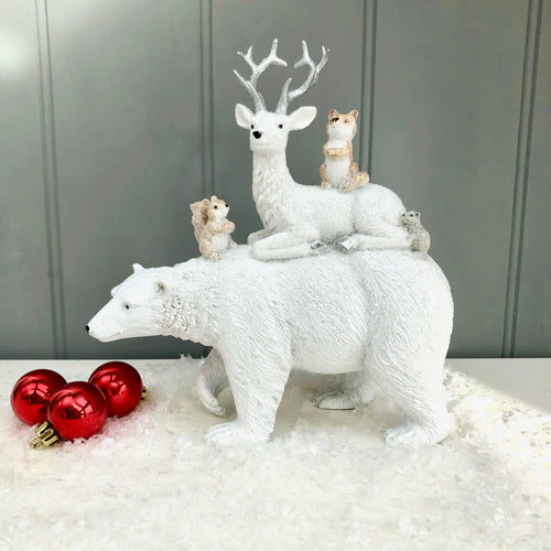Winter Polar Bear Ornament